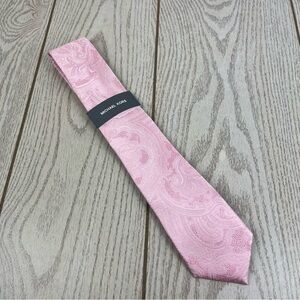 536 - Michael Kors Paisley Tie Pink 650 2MKC24-1052 Silk Blend $69.50